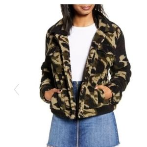 New BLANK NYC Camo Cozy Teddy jacket Nordstrom